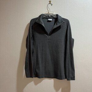 COLUMBIA Women's Gray 1/2-Zip Long-Sleeve Top - Size M
